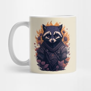 Ninja Raccoon watercolor Mug